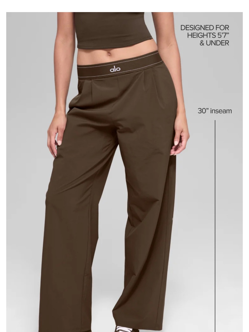 ALO Yoga Wide Leg Pants — Brown